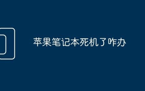 苹果笔记本死机了咋办