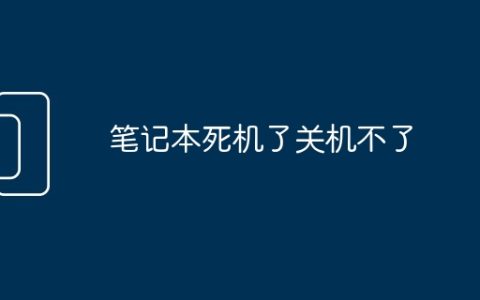 笔记本死机了关机不了