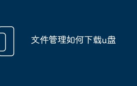 文件管理如何下载u盘