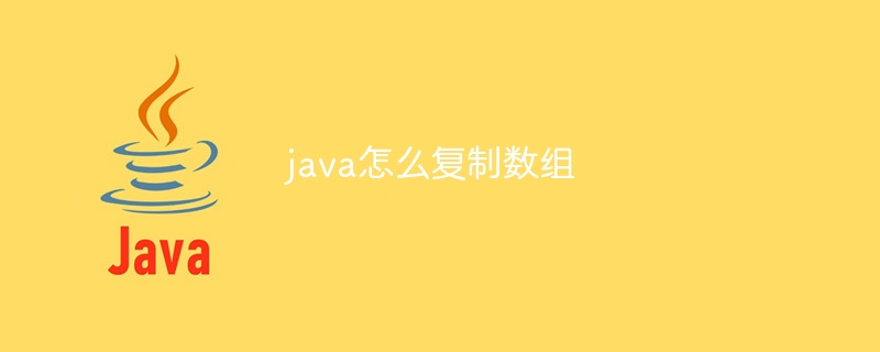 java怎么复制数组