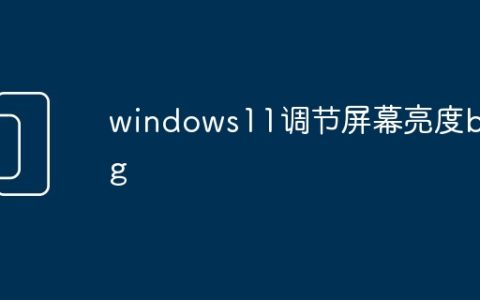 windows11调节屏幕亮度bug