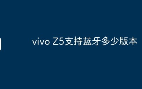 vivo Z5支持蓝牙多少版本