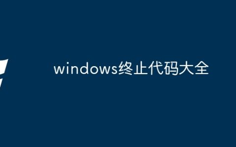 windows终止代码大全