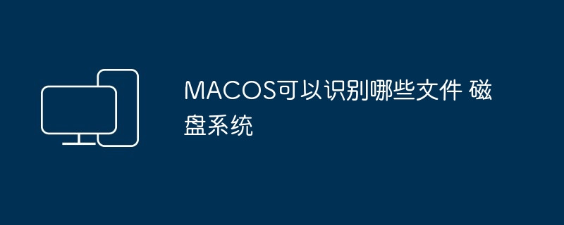 MACOS可以识别哪些文件 磁盘系统