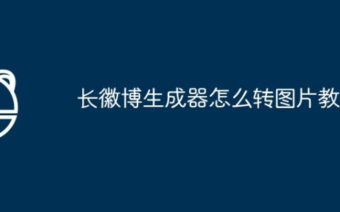 长徽博生成器怎么转图片教程