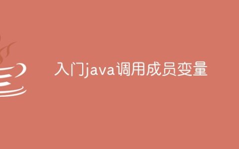 入门java调用成员变量