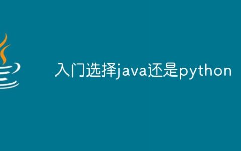 入门选择java还是python