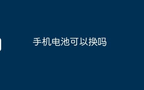 手机电池可以换吗