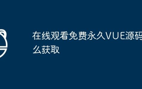 在线观看免费永久VUE源码怎么获取