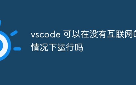 vscode 可以在没有互联网的情况下运行吗