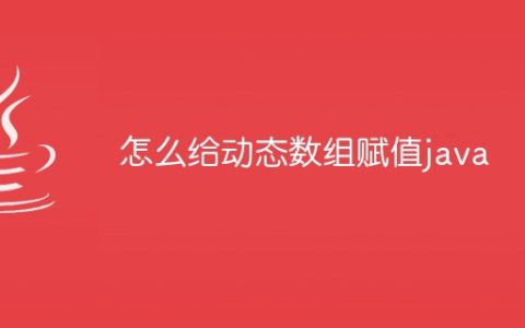 怎么给动态数组赋值java