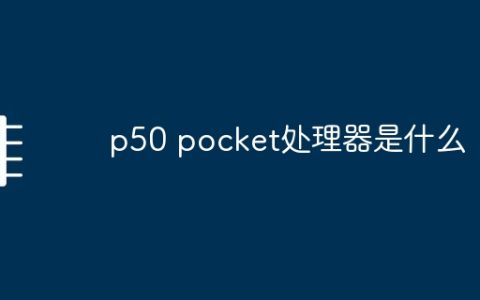 p50 pocket处理器是什么