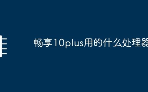 畅享10plus用的什么处理器