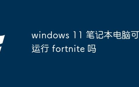 windows 11 笔记本电脑可以运行 fortnite 吗