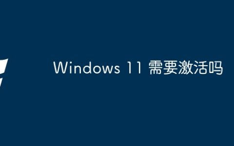 Windows 11 需要激活吗