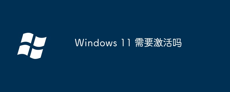 Windows 11 需要激活吗