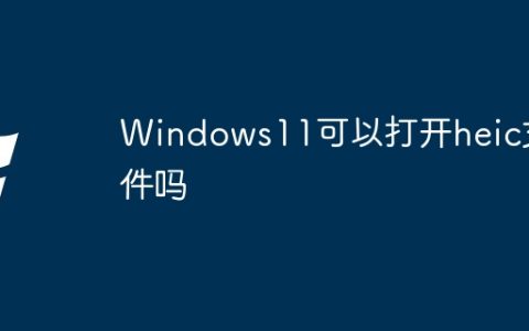 Windows11可以打开heic文件吗