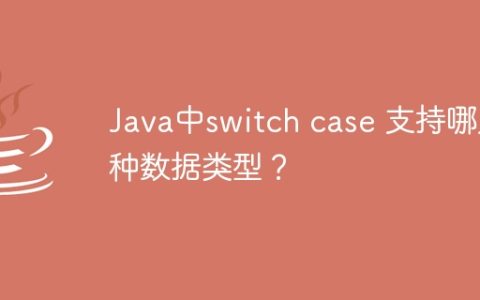 Java中switch case 支持哪几种数据类型？