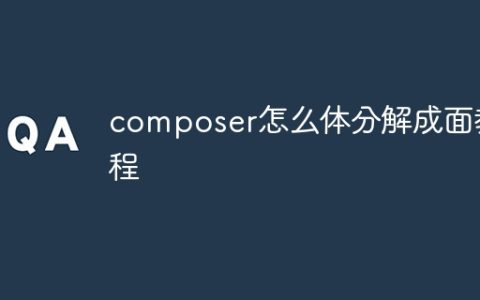 composer怎么体分解成面教程