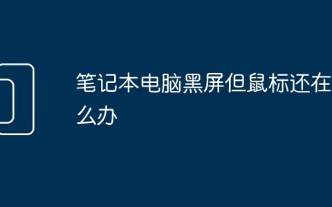 笔记本电脑黑屏但鼠标还在怎么办