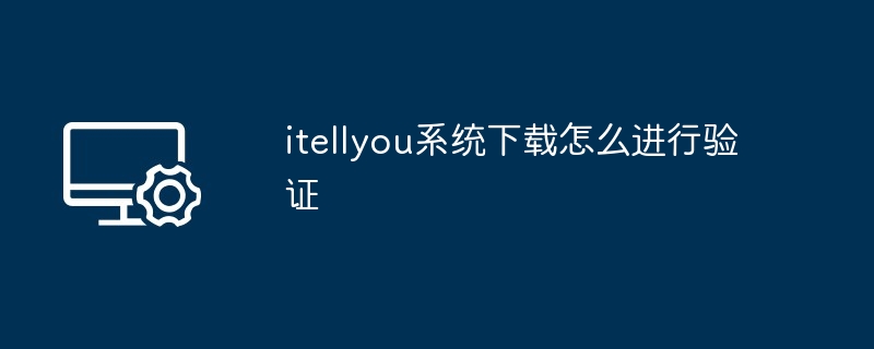 itellyou系统下载怎么进行验证