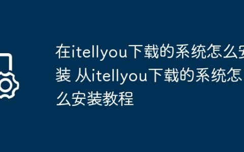 在itellyou下载的系统怎么安装 从itellyou下载的系统怎么安装教程