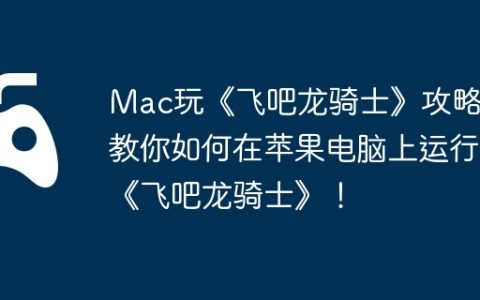 Mac玩《飞吧龙骑士》攻略，教你如何在苹果电脑上运行《飞吧龙骑士》！