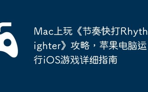 Mac上玩《节奏快打Rhythm Fighter》攻略，苹果电脑运行iOS游戏详细指南