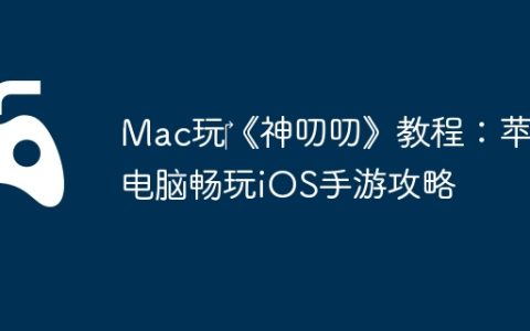 Mac玩‎《神叨叨》教程：苹果电脑畅玩iOS手游攻略