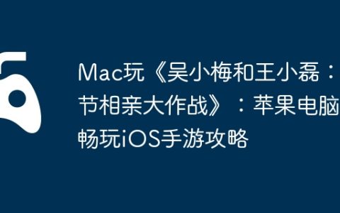 Mac玩《吴小梅和王小磊：春节相亲大作战》：苹果电脑畅玩iOS手游攻略
