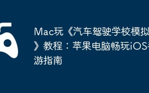 Mac玩《汽车驾驶学校模拟器》教程：苹果电脑畅玩iOS手游指南