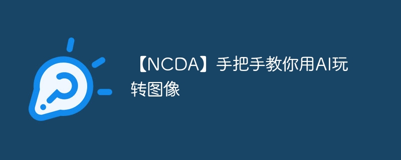 【NCDA】手把手教你用AI玩转图像