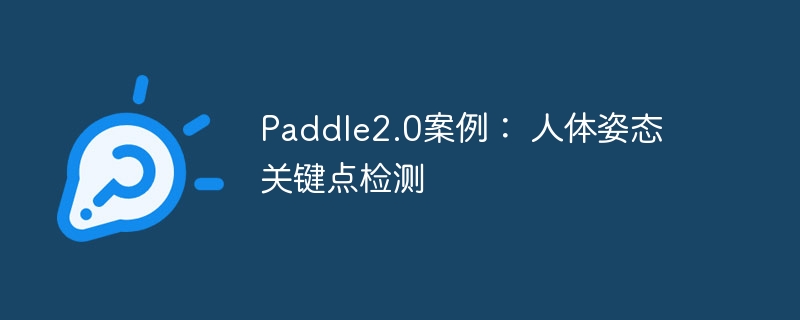paddle2.0案例: 人体姿态关键点检测 - 创想鸟