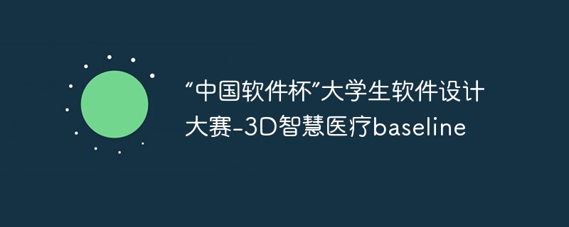 “中国软件杯”大学生软件设计大赛-3D智慧医疗baseline