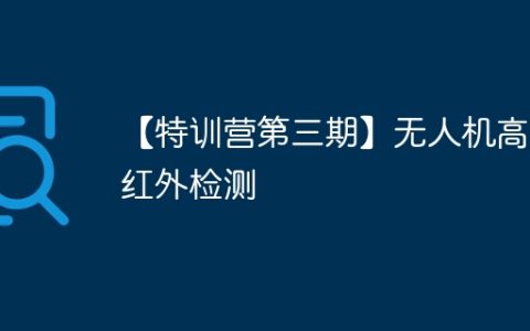 【特训营第三期】无人机高空红外检测