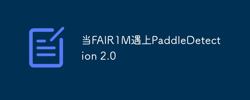 当FAIR1M遇上PaddleDetection 2.0