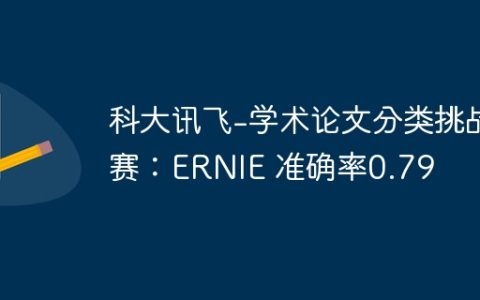 科大讯飞-学术论文分类挑战赛：ERNIE 准确率0.79
