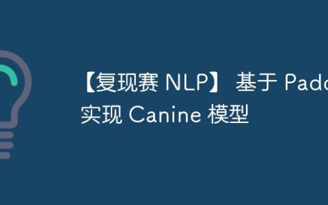【复现赛 NLP】 基于 Paddle 实现 Canine 模型