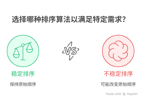 为什么排序后,相同元素的原始相对顺序变了