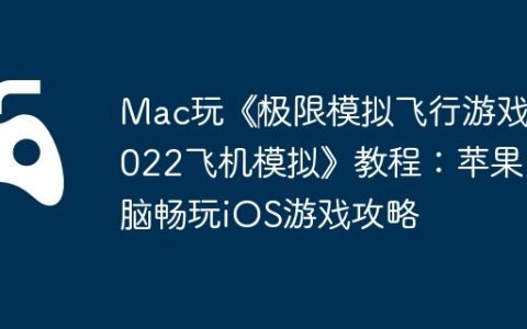 Mac玩《‎极限模拟飞行游戏2022飞机模拟》教程：苹果电脑畅玩iOS游戏攻略
