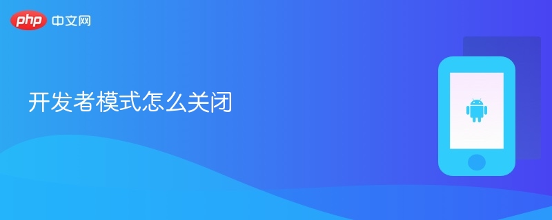 开发者模式怎么关闭