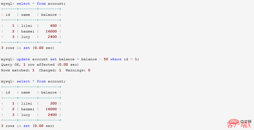 MySQL的四种事务隔离级别