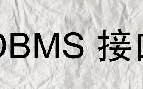 什么是DBMS接口？浅谈DBMS接口