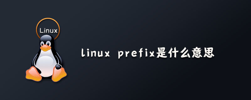 linux中--prefix命令是什么意思?
