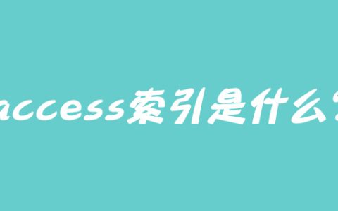access的索引是什么？