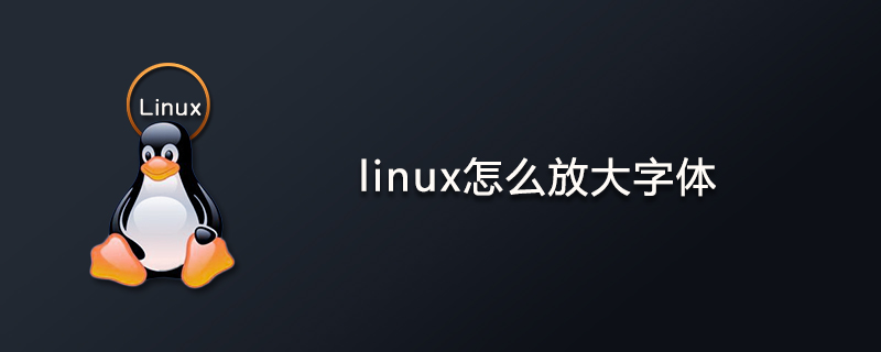 linux怎么放大字体