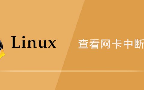查看网卡中断命令