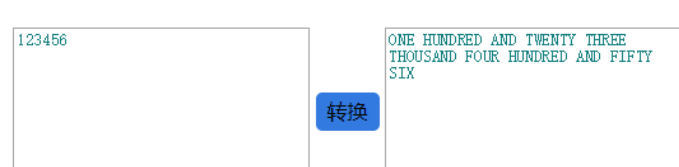 整数转换为英文表