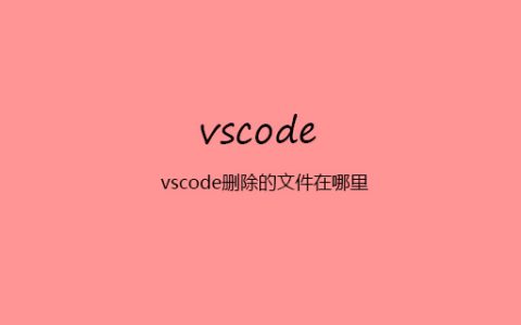 vscode删除的文件在哪里