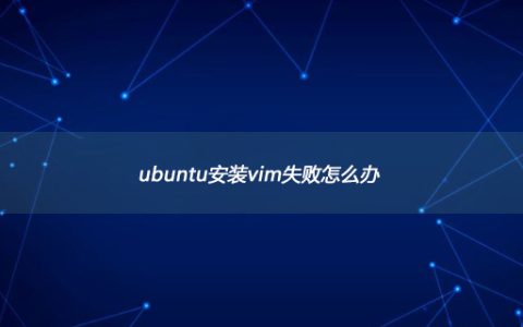 ubuntu安装vim失败怎么办